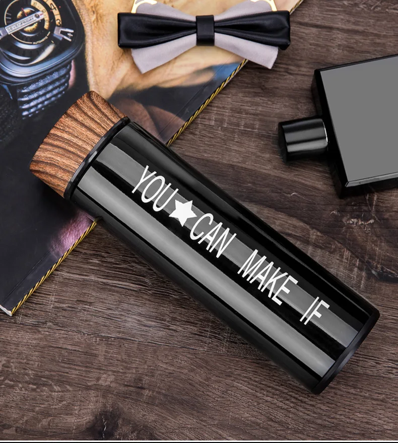 12oz Bamboo Tea Tumbler Original Bamboo Tumbler with Tea Infuser Vacuum Insulated Stainless Steel Thermos with Filter