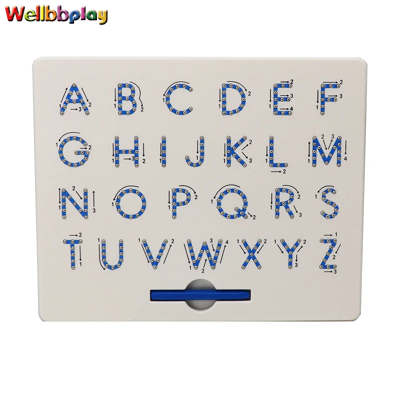 Magnetic Alphabet Letter Tracing Board, STEM Educational Learning ABC Letters Kids Drawing Board