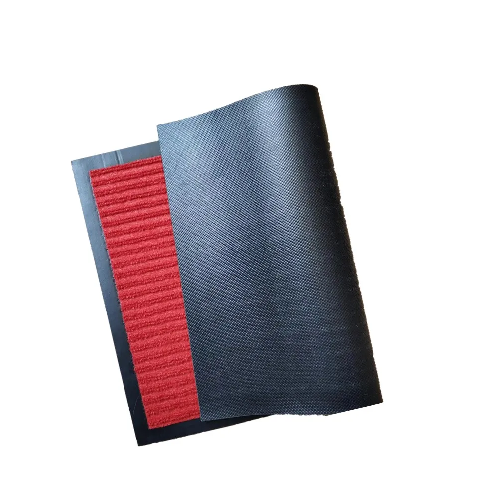 Best качество ПВХ назад полиэстер двойной полосатый двери Коврики для дома 60*90 см