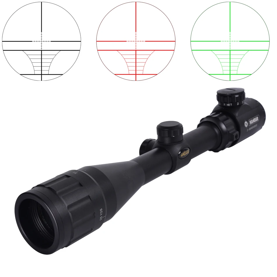 3-9x40 Оптический оптический прицел для наружной охоты с подсветкой RGB, сделано в Китае
