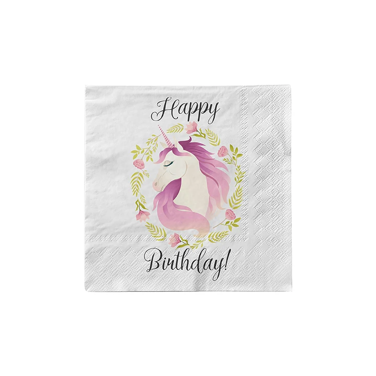 YR Happy  Birthday Disposable tableware set party supplies paper plates, napkins