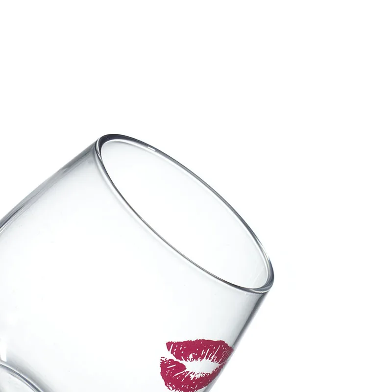 Unique Custom Printed Mr And Ms Round Beautiful 500ml Drinking Glass Cup