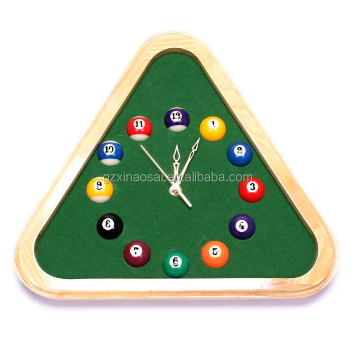 Cheap Wood High quality Pool Billiard ball clock