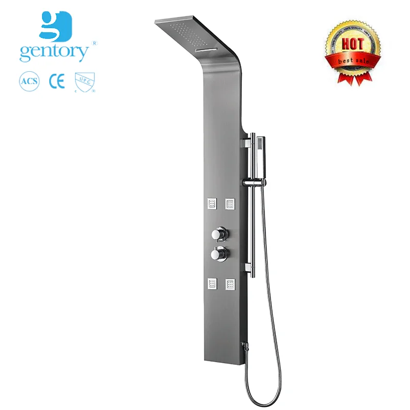 2020 Hot-selling taizhou gentory bathroom massage shower panel 304 stainless steel s281