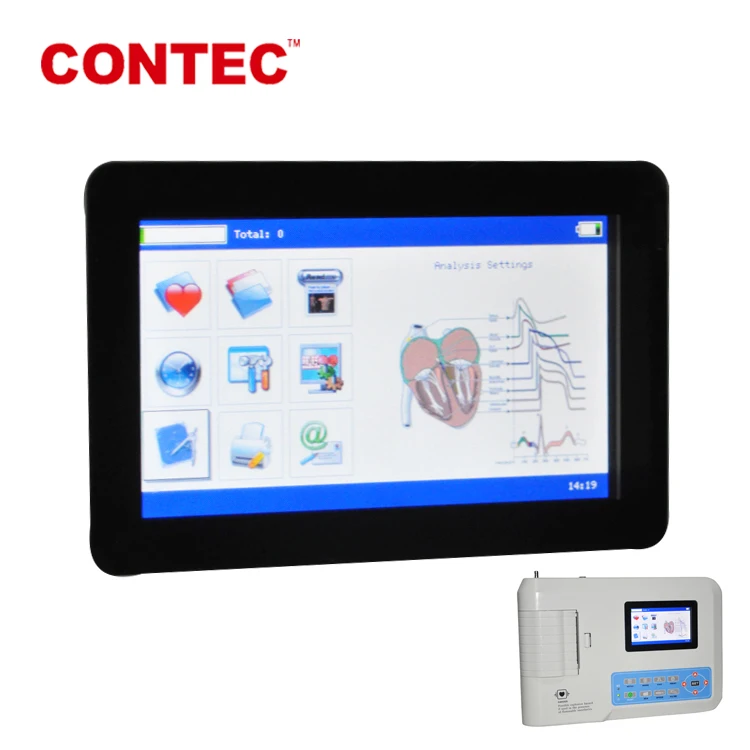 CONTEC ECG300G цифровой 3 канала 12 привести электрокардиограмма ekg