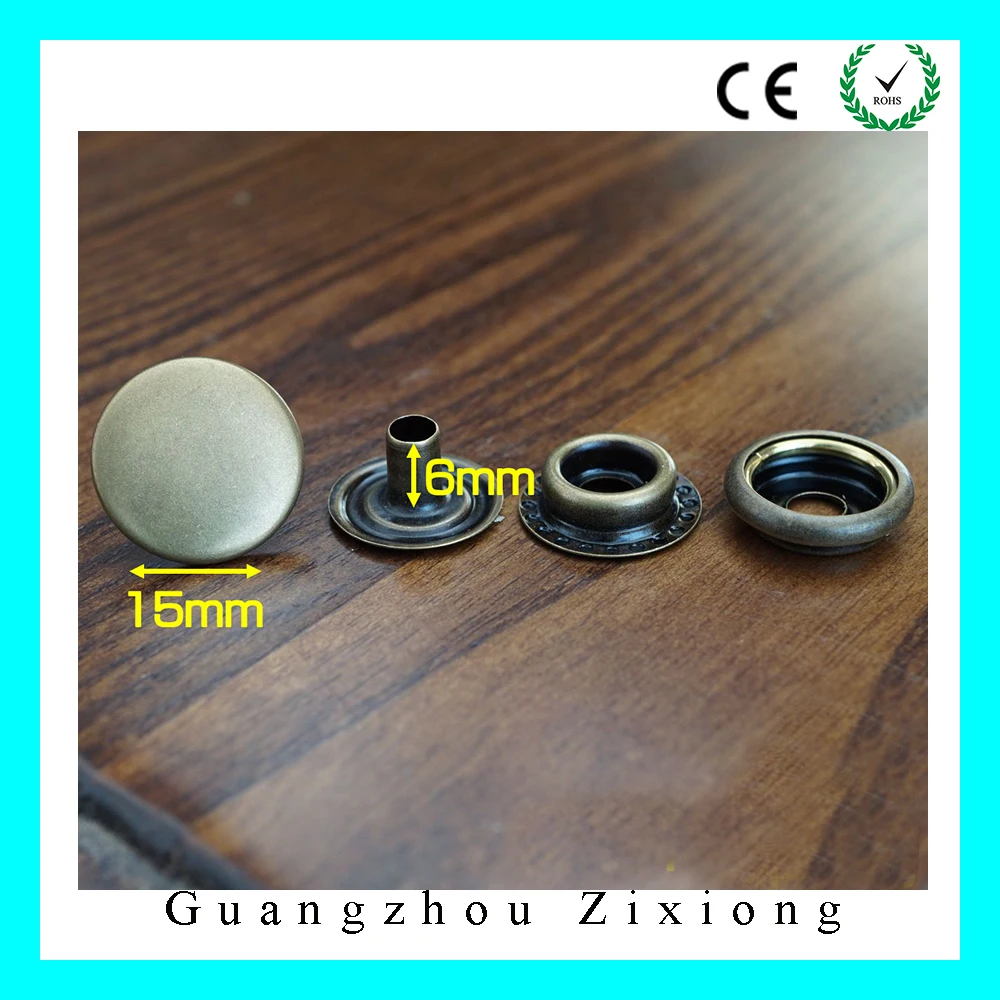 10mm Silver Color Rivet Fasteners Brass Snap Button for Leather