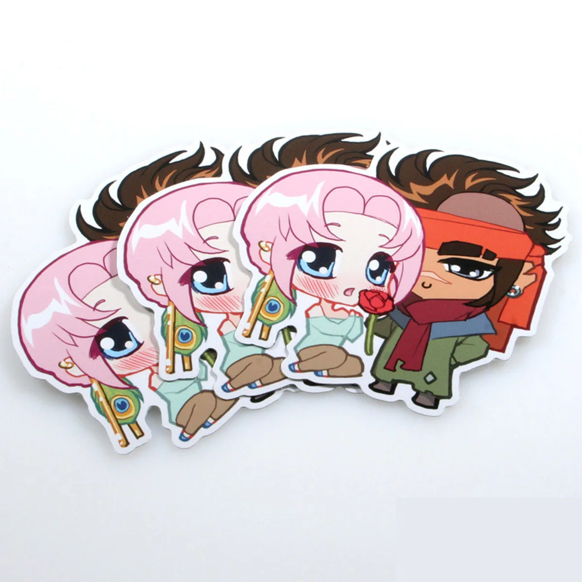 Full color custom popular printing vinyl die cut sticker kawaii