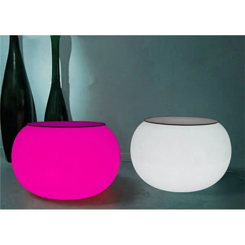 
D68*H45cm LED Bar table and chairs LED illuminated Light Furniture outdoor 