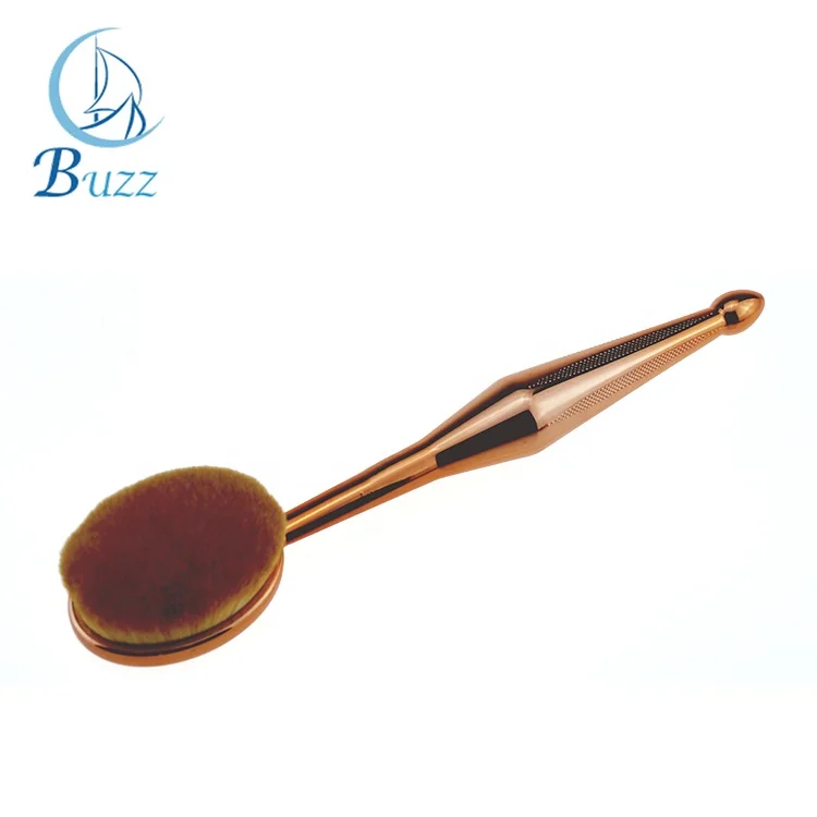 Private Label Cosmetics Makeup 6pcs Toothbrush Set Make Up Brushes Kit Rose Gold Oval Makeup Brush