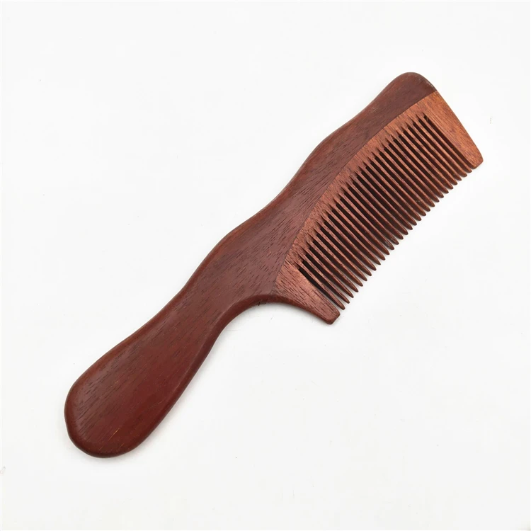 Wooden Comb Antistatic Massage HairBrush Fine Tooth Long Handle Wood Hair brush