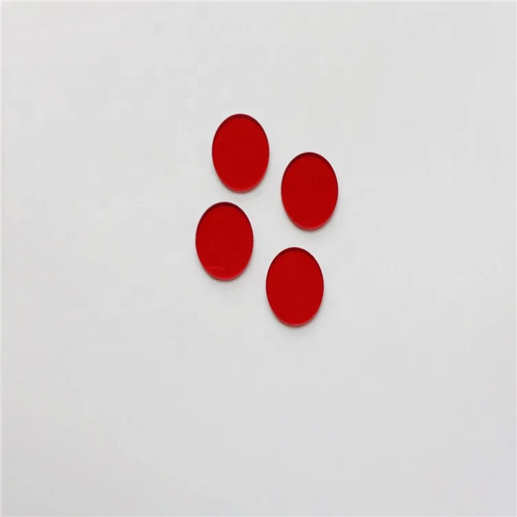 Factory custom RG610 optical glass red filter lens HB610