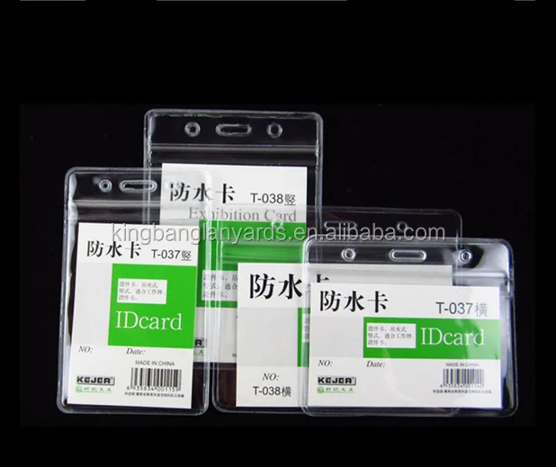 
ID badge holder pouches waterproof badge holders 