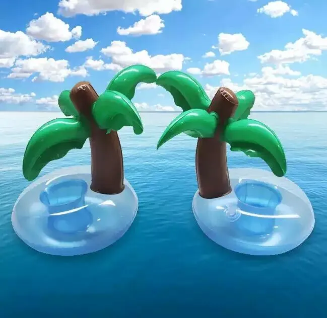 glass holder inflatable palm tree drink holder