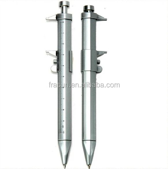 Silver color ballpoint pen, multi function tool pen vernier caliper pen