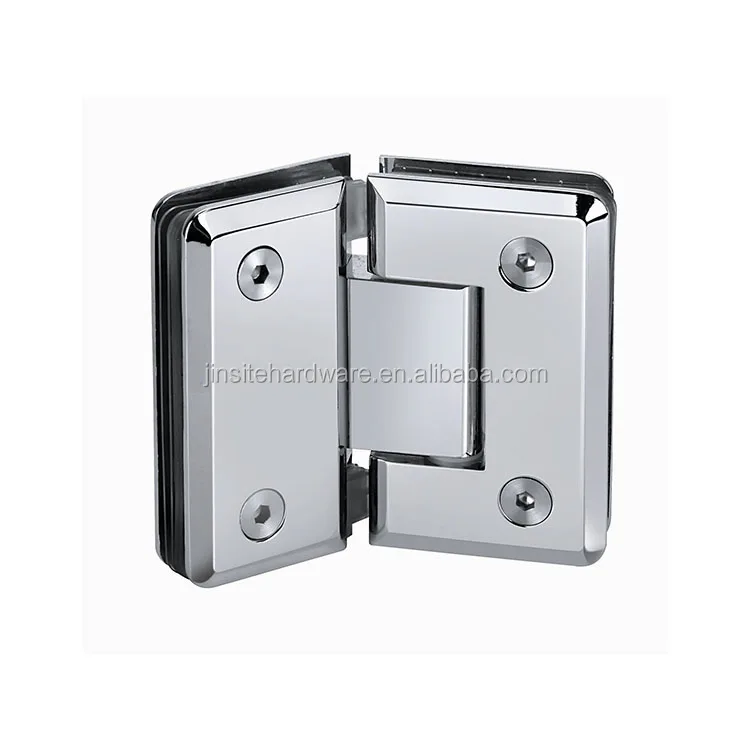Double brass shower door pivot hinge for bathroom