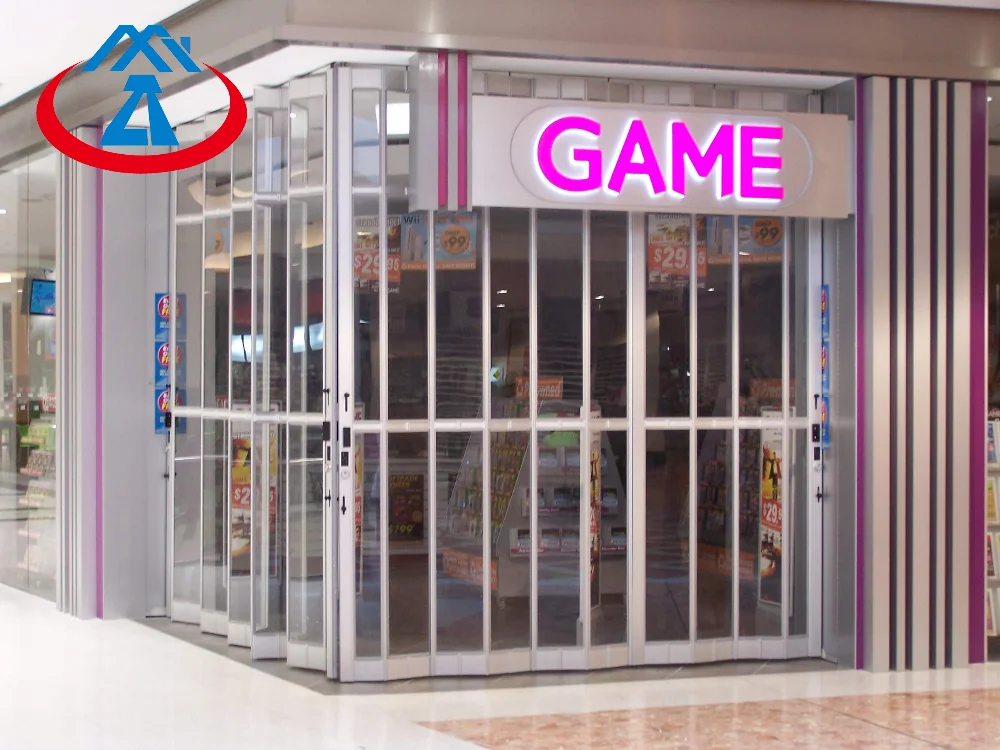 ZHTDOORS good quality Industrial sliding and folding door PC folding door