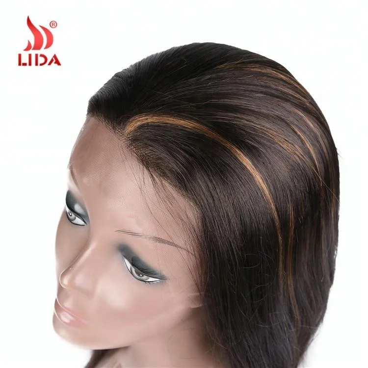 
Long Silky Straight Synthetic Hair Wig Piano Color Wig Heat Resistant Glueless Synthetic cheap Lace Front Wig 