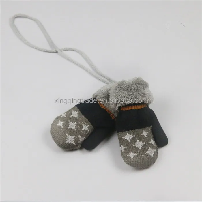 Winter Baby Boys Girls Knitted Gloves Warm Mittens Gloves for Children Toddler Kids
