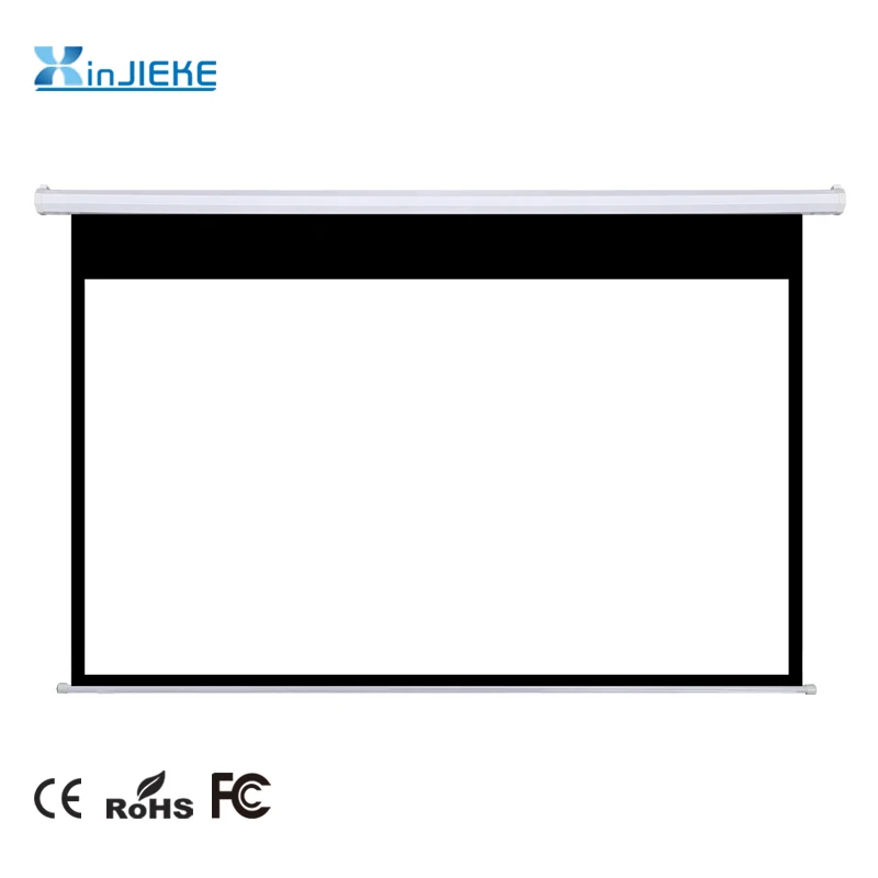 16:9 120 inch Retractable Electric Motorized Automatic Office Use Ceiling / Wall Projector Screen