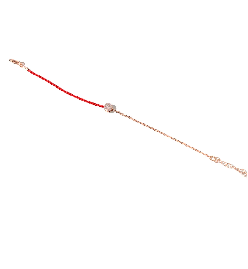 Half ring design red rope collocation gold chain bracelet bracelet is suitable for women to wear lucky bracelet at ordinary time