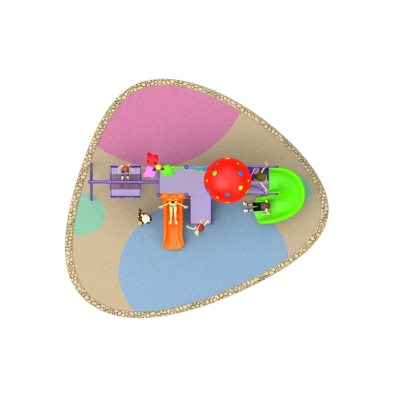 Kindergarten Mushroom theme Children Outdoor Plastic Slide Playground Equipment Kids Amusement Park Sets with Swing for sale