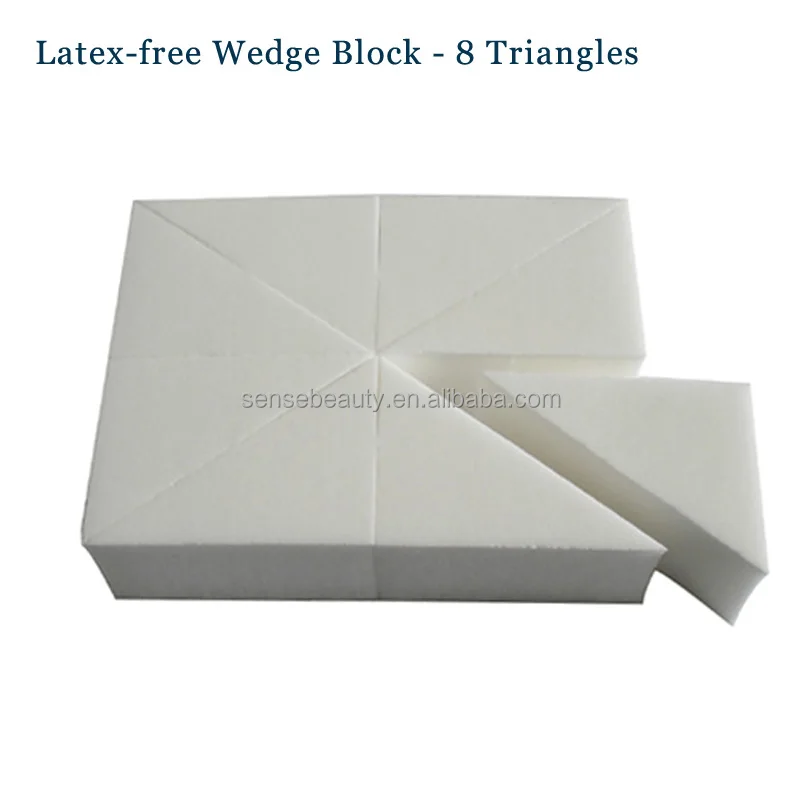 6 Pieces Round Latex-free Sponge in One Block for Facial Powder Makeup Puff