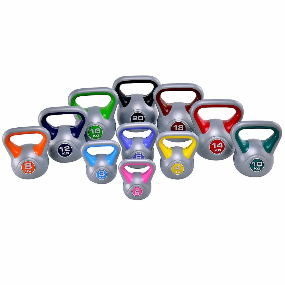 
Ergonomic Tone Fitness Plastic Kettlebell with Iron Sand Insert 