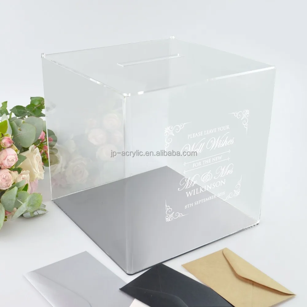 
Acrylic Charity Donation Box Ballot Tip Wedding Wish Well Box 