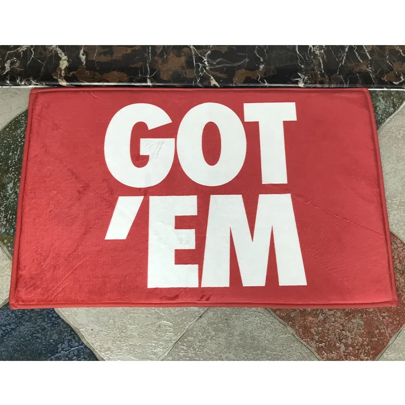 45*75cm Coral Fleece Anti Slip Custom Printed Welcome Logo Door Mat Outdoor Floor Mat