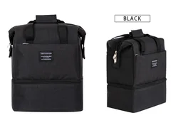 Термос, сумка-холодильник 600D из мягкой ткани Оксфорд, водонепроницаемая изолированная сумка для пикника на открытом воздухе, модная двойная изоляционная автомобильная сумка для ланча