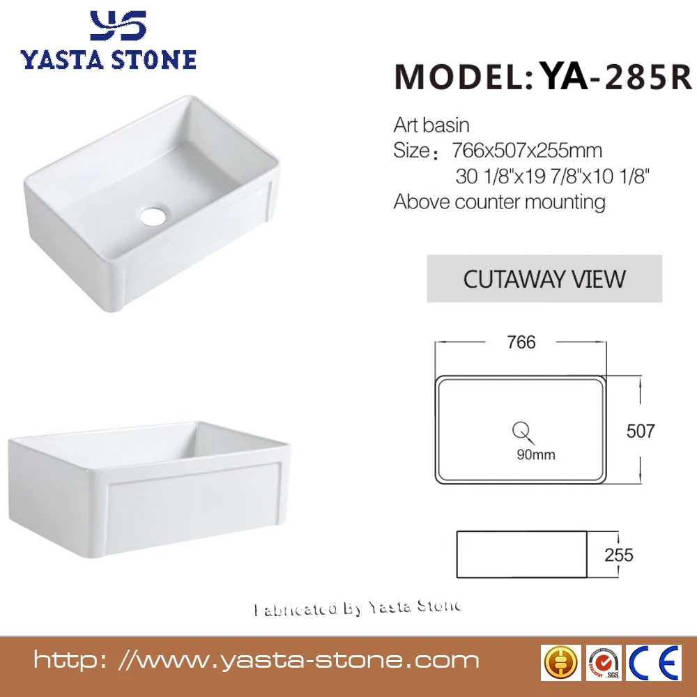 American Fireclay Style single and Double Bowls kitchen apron sinks