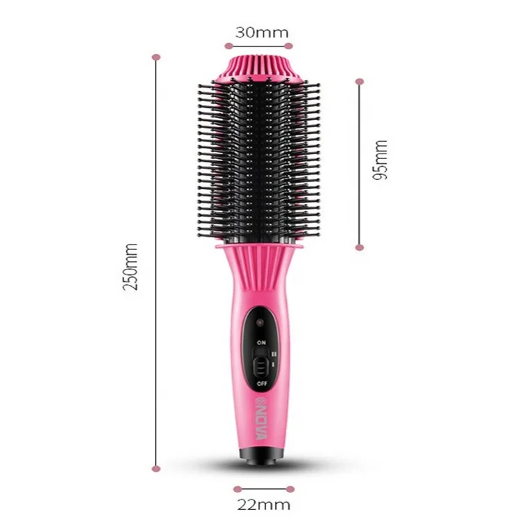 
electric ceramic hair straightener brush custom straightening Comb 