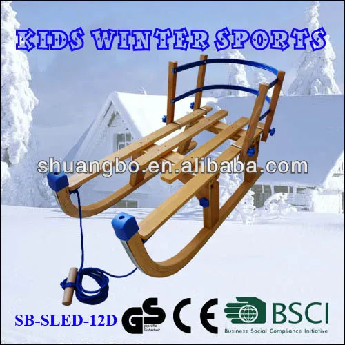 Shuangbo 80CM Folding Toboggan in Wood for Christmas Gift