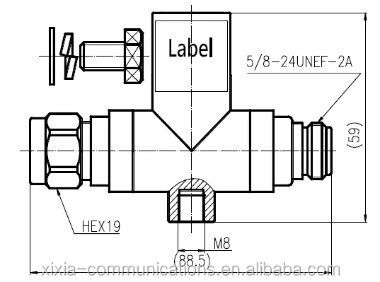 Lightening Surge Arrester, N Male to N Female 1/4