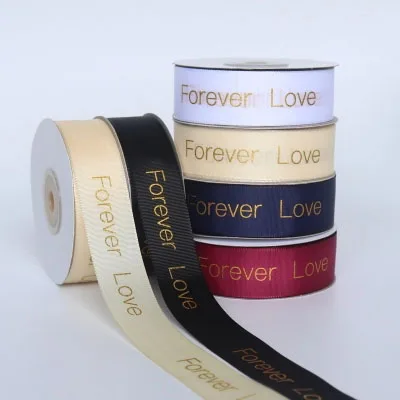 Wholesale Custom Satin Silk Ribbon with Logo Printed for Gift Packing Ribbon