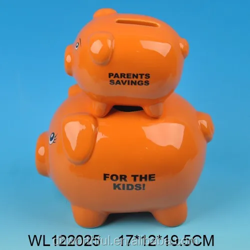 Cute ceramic piggy money bank for adult