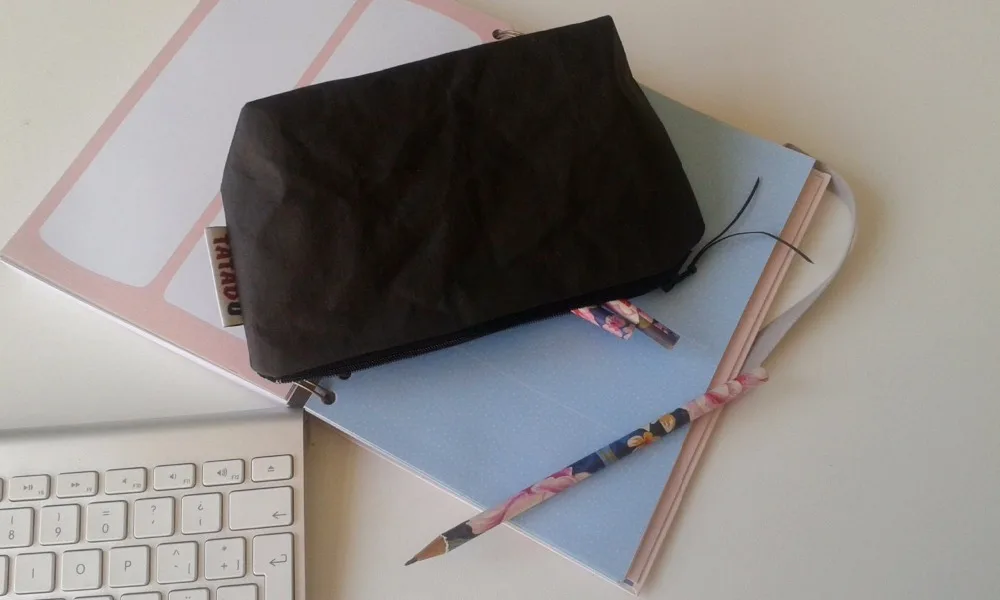 Zipper closure Washable Cellulose fiber toiletry bag