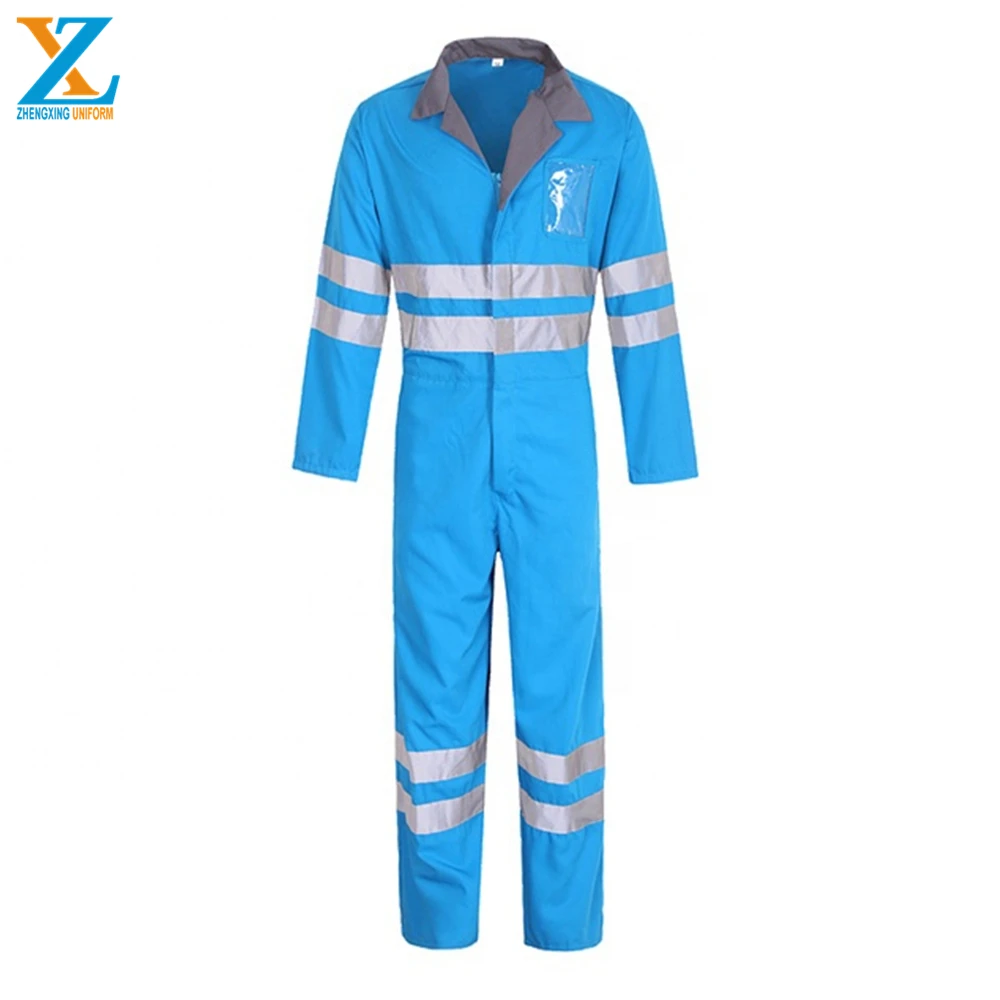 
OEM Wholesale Functional Fireproof Workwear Construction Overalls Navy Coverall Uniform Work Clothes 