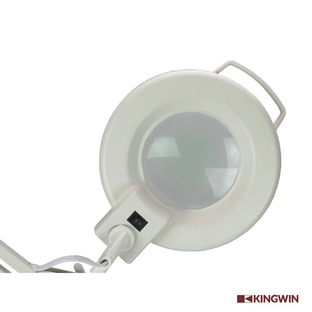 Beauty salon stand rotate 360 degrees adjustable 5x magnifying lamp,magnifier lamp with stand for salon