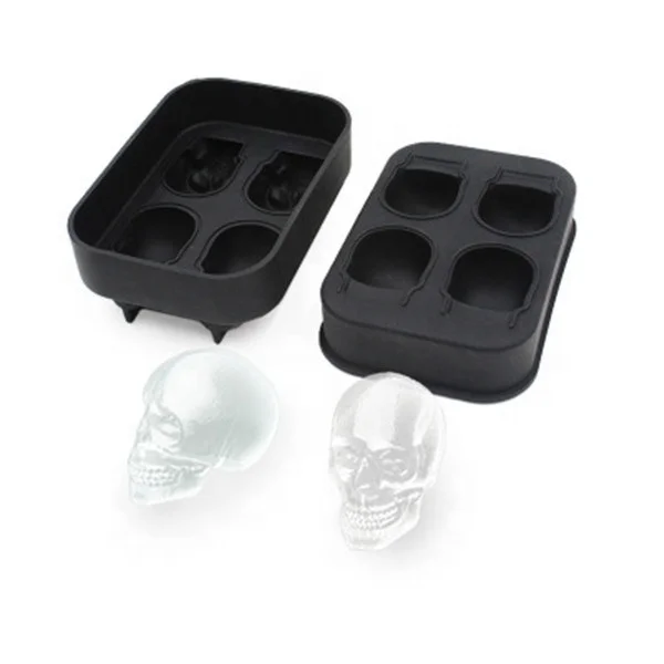 Hot Selling 4/6 Cavity Creative Fancy Silicone Ice Mold Ice Cube Tray for Ice Cream Maker BPA Free