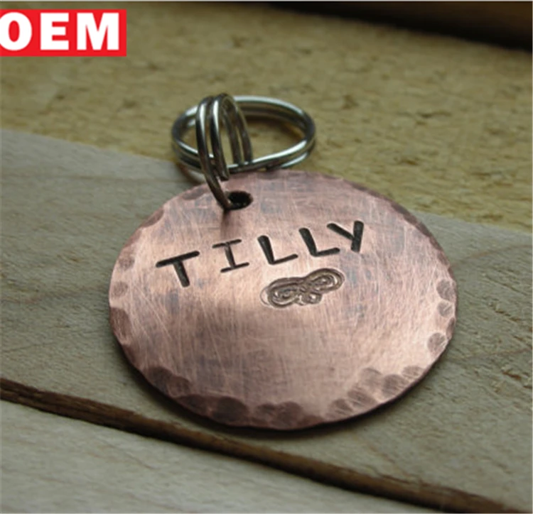 
Factory price handmade Round Dog Pet ID Tags Disc Dog tag name or Cat tag Engraved Free 