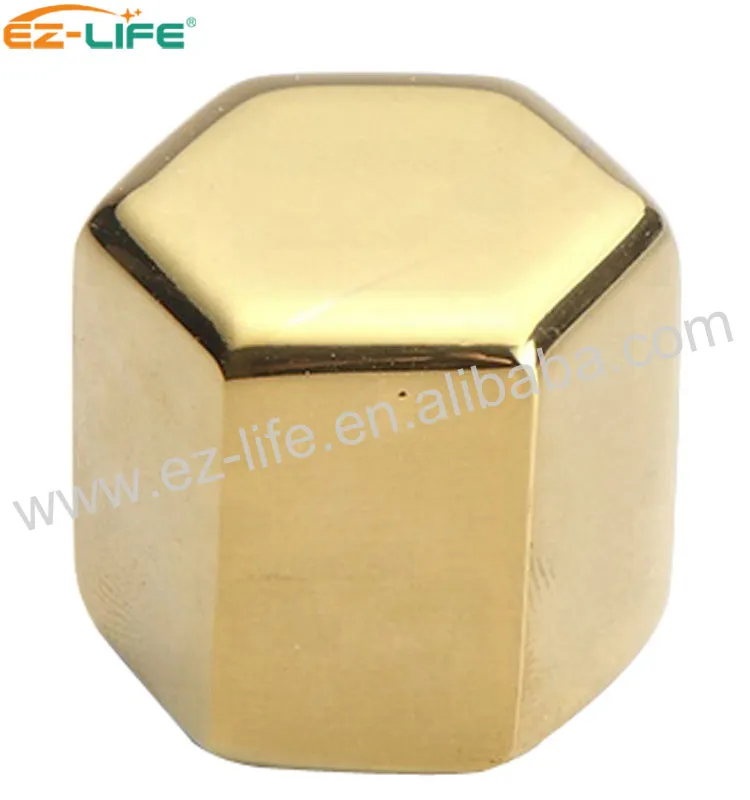 wine accessories Personalized Gold Make Special Shape Ice Cube wine cooler stainless steel Whiskey Stones For Wine Chiller