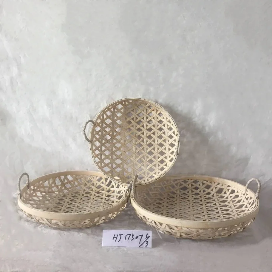 Tray basket bamboo fruit vegetable basket