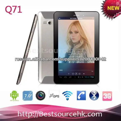 Android cheap 3g tablet PC Q71 with GSM GPS wifi and bluetooth 7 inch dual core camera HD Screen 512MB 4G-md