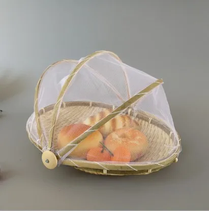 Natural bamboo anti-mosquito/ insect prevention outdoors bread/ food service  plate