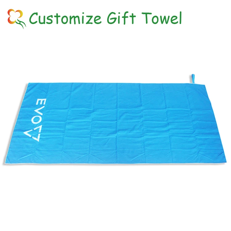 Cheap price Super absorbent cleaning cloth customized logo printed gym beach bath hand face microfiber suede towel