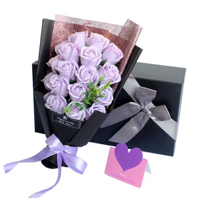 Подарок на день матери, День Святого Валентина, креативный подарок, букет из 18 мыльных роз, Подарочная коробка, букет из мыла, оптовая продажа