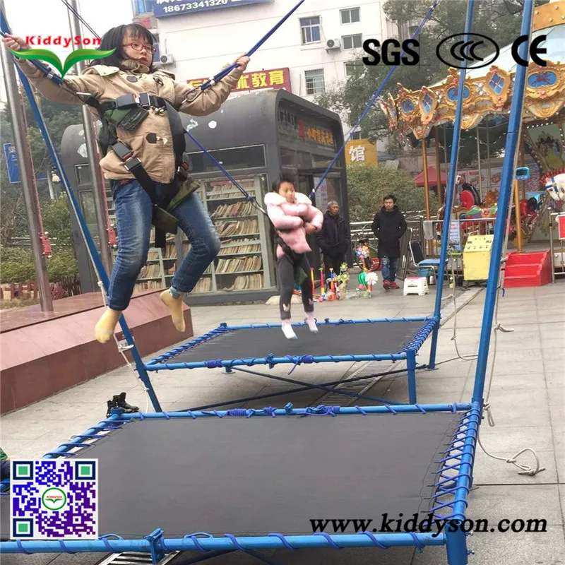 Outdoor High Density Single Bungee Jumping Bungee Trampoline For Kids And Adults