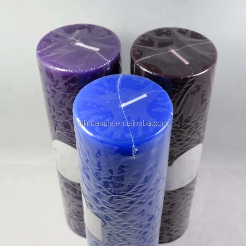 Eeurope standard colorful round white pillar candles for home decoration