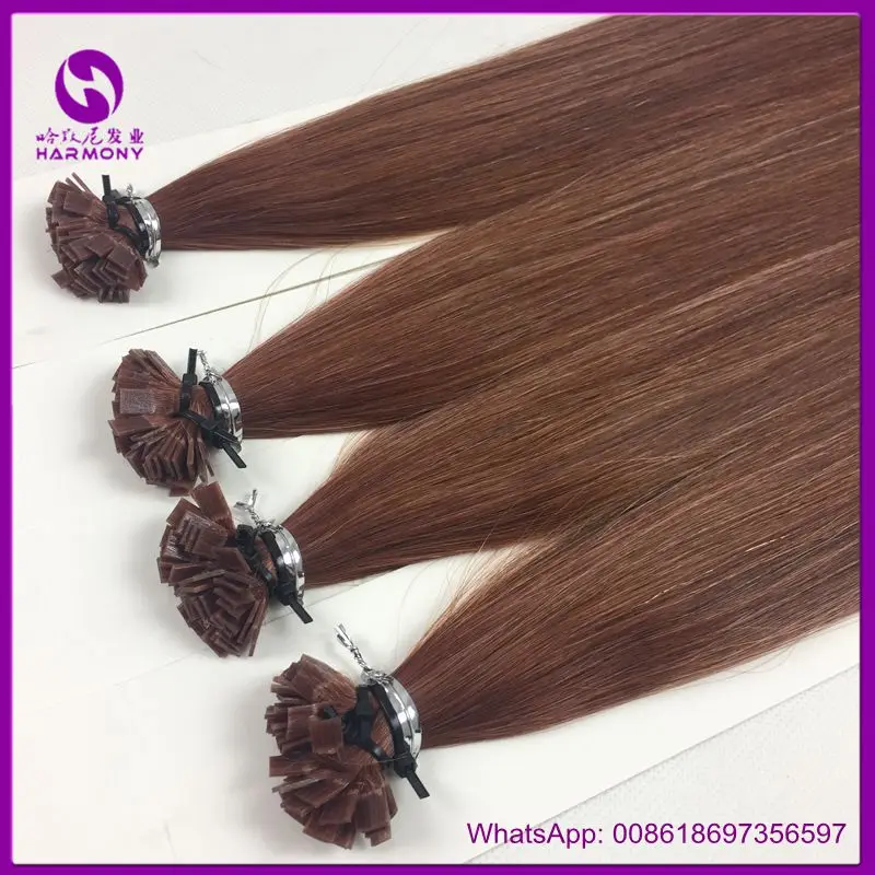 100% Cuticle Remy Human Hair Keratin Russian 1g Stick U Flat Pre Guled Micro Bonding Double Drawn Mini Tiny Tip Hair Extensions